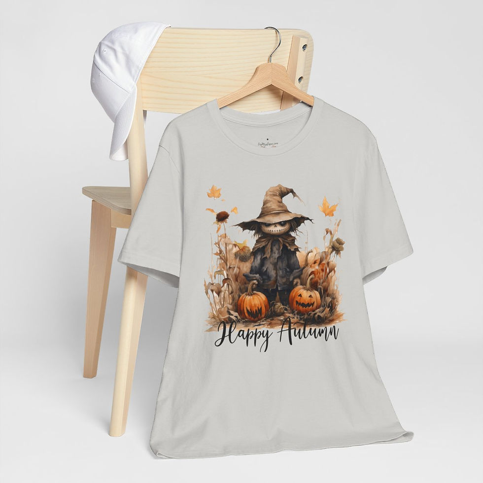 Thumbnail: Happy Autumn T-Shirt Halloween Pumpkins Creepy Fall Apparel Trendy Artistic Gift