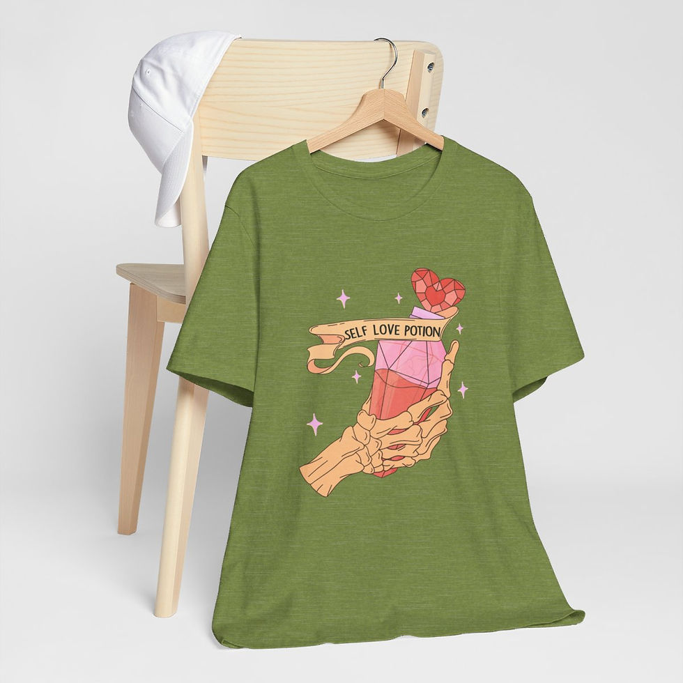 Thumbnail: Artistic T-Shirt Self Love Potion Skeleton Art Trendy Apparel Fun Gifts 