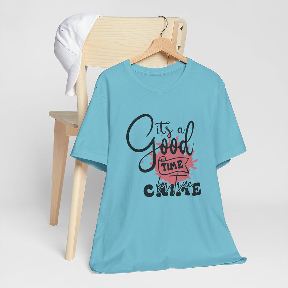 Thumbnail: True Crime Lover T-Shirt A Good Time for True Crime Expressive Apparel Fun Gift
