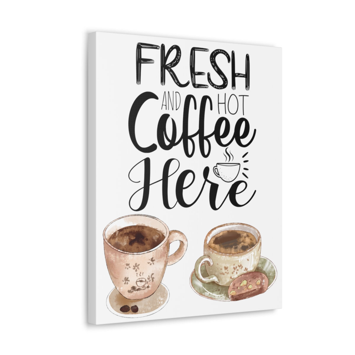 Kitchen Decor Fresh Hot Coffee Art Canvas Wall Hanging Kitchen Artwork