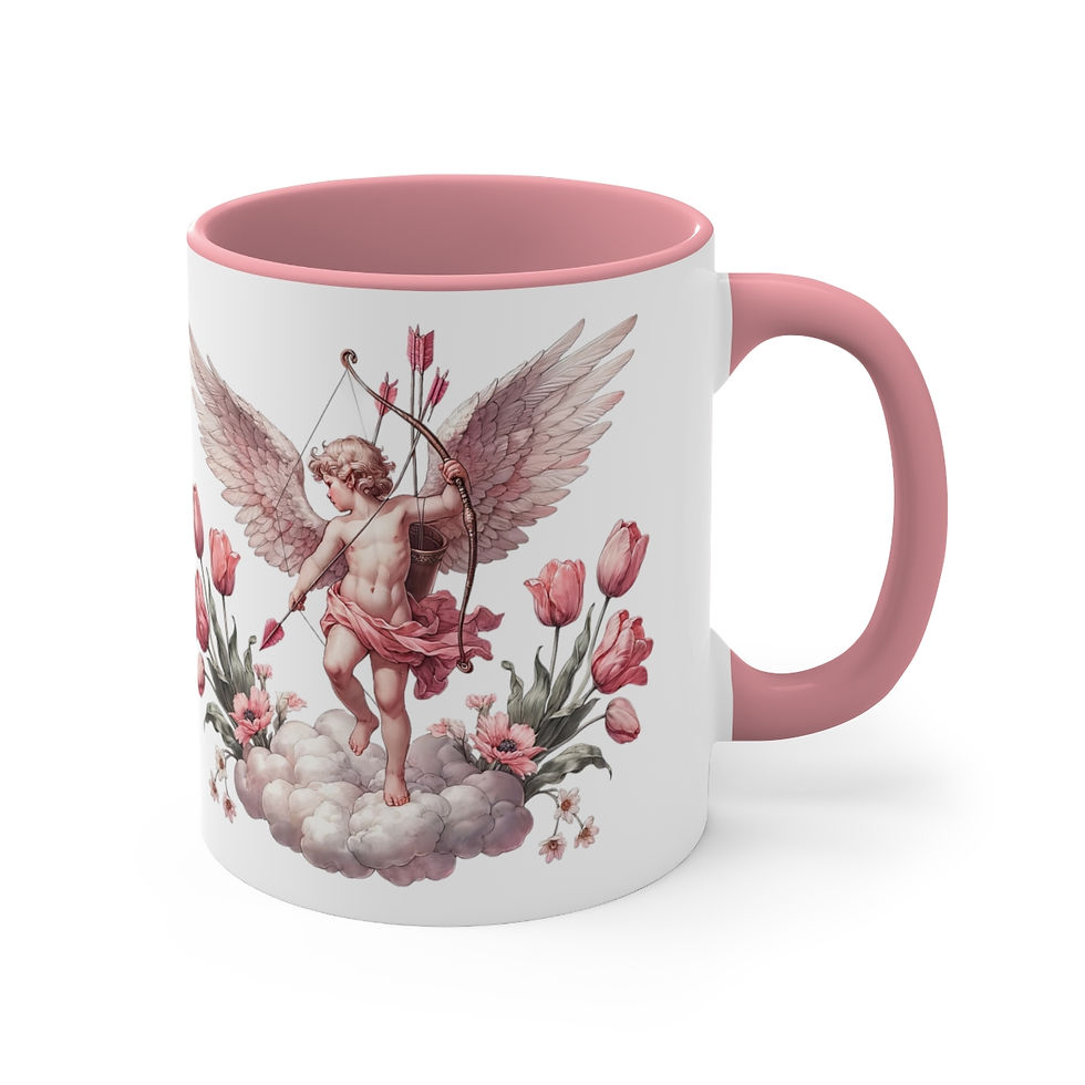 Thumbnail: Pink Cherub Cupid Coffee Mug Gifts of Love mug Thoughtful gifts Valentine's Day