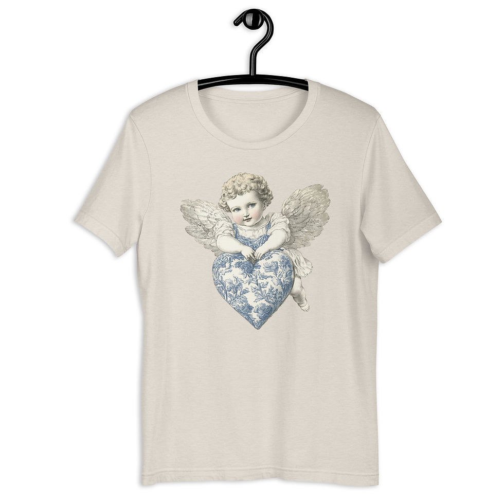 Thumbnail: Shabby Chic Cherub T-Shirt Artistic French Victorian Angel Wearable Art Gift