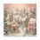 Thumbnail: Shabby Pink Snowy Village Victorian Houses Art Canvas Wrap Christmas Decor 