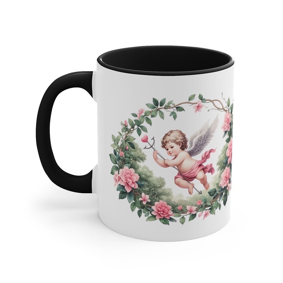 Thumbnail: Pink Cherub Cupid Coffee Mug Gifts of Love mug Thoughtful gifts Valentine's Day