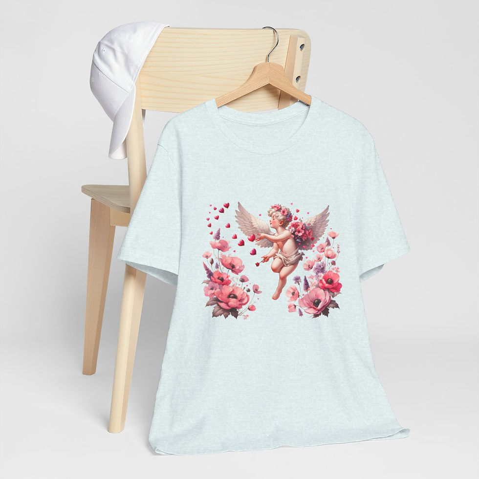Thumbnail: Shabby Cherub T-Shirt Vintage Cupid Angel Tee Wearable Art Thoughtful Gifts