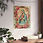 Miniatura: Shabby French Virgin Mary Print Mother Mary Immaculate Pink Rose Giclee Wall Art