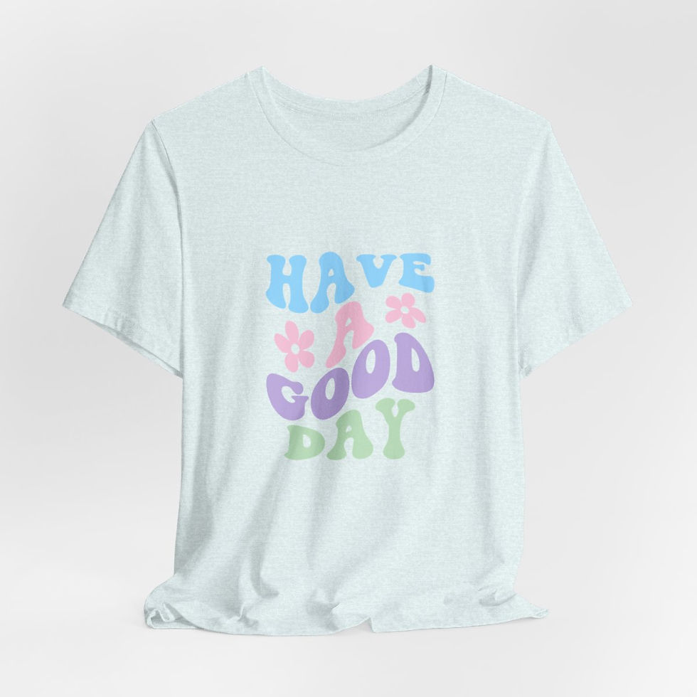 Thumbnail: Retro Art T-Shirt Have a Good Day Pastel Trendy Art Tee Inspirational gifts