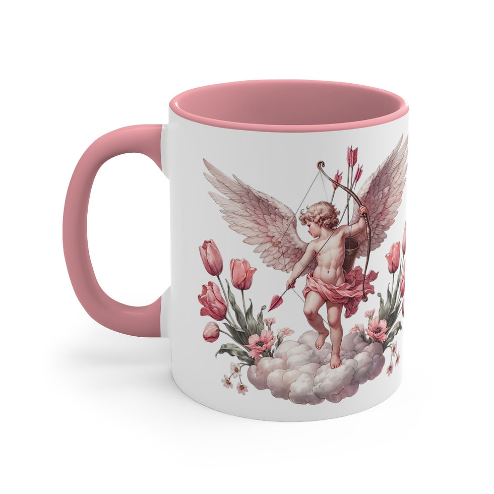 Thumbnail: Pink Cherub Cupid Coffee Mug Gifts of Love mug Thoughtful gifts Valentine's Day