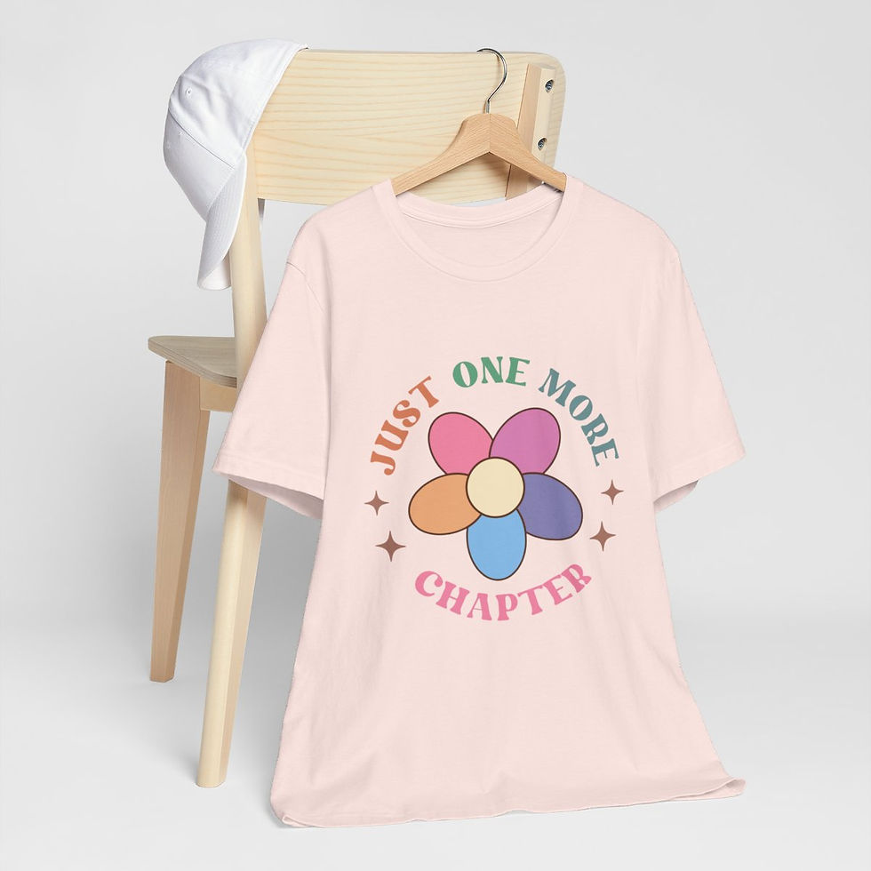 Thumbnail: Book Lover T-Shirt Just One More Chapter Graphic Art Tee Reading theme