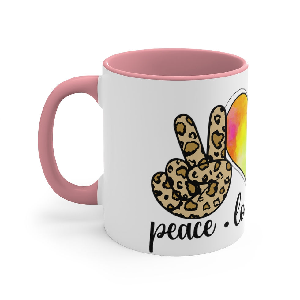 Thumbnail: Artistic Coffee Mug Peace Love Summer Mug Boho Hippie Decor Trendy gifts