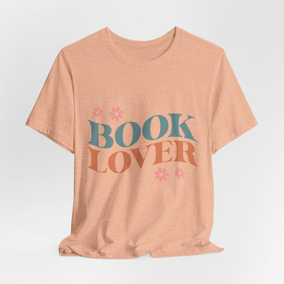Thumbnail: Reading Theme T-Shirt Book Lover w/ Daisies Expressive Apparel Thoughtful Gifts