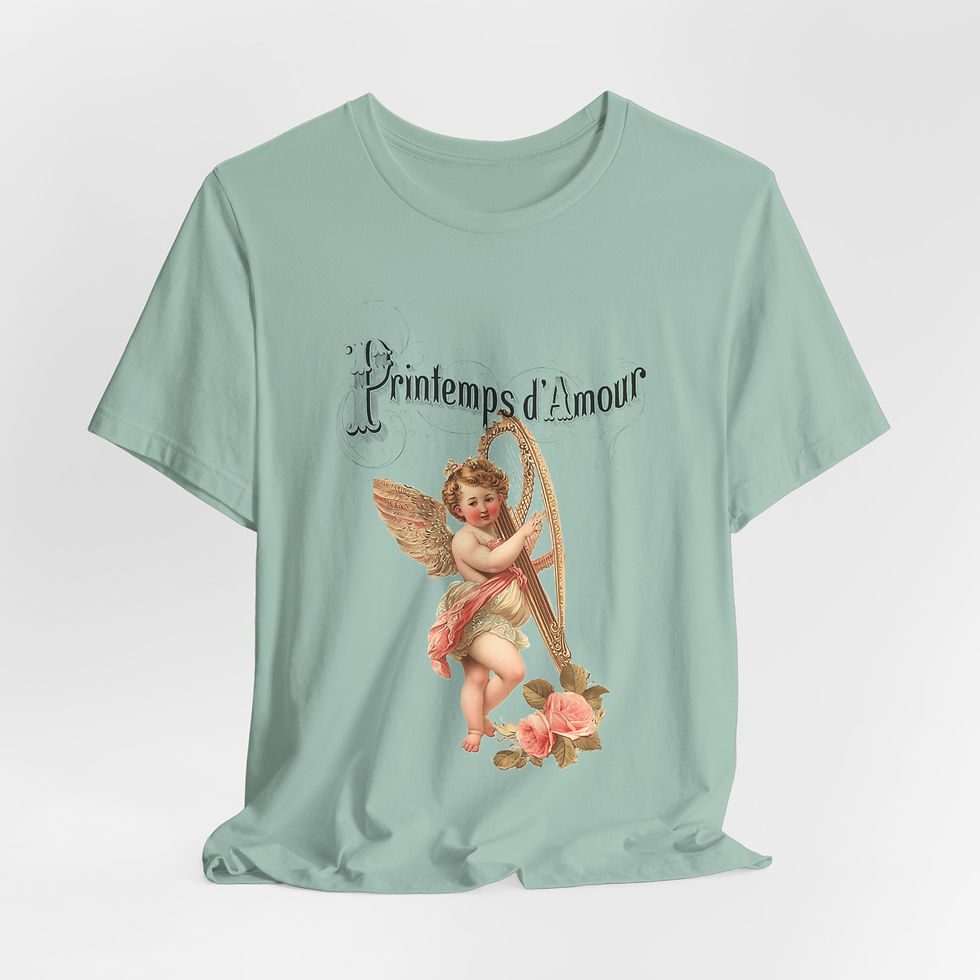 Thumbnail: Vintage Cherub T-Shirt Shabby French Isn't it Love Artistic Cupid Gift Romance