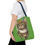 Thumbnail: Boho Cat Tote Bag Shabby Kitten Adorned in Flowers Cat Lover Expressive Gift
