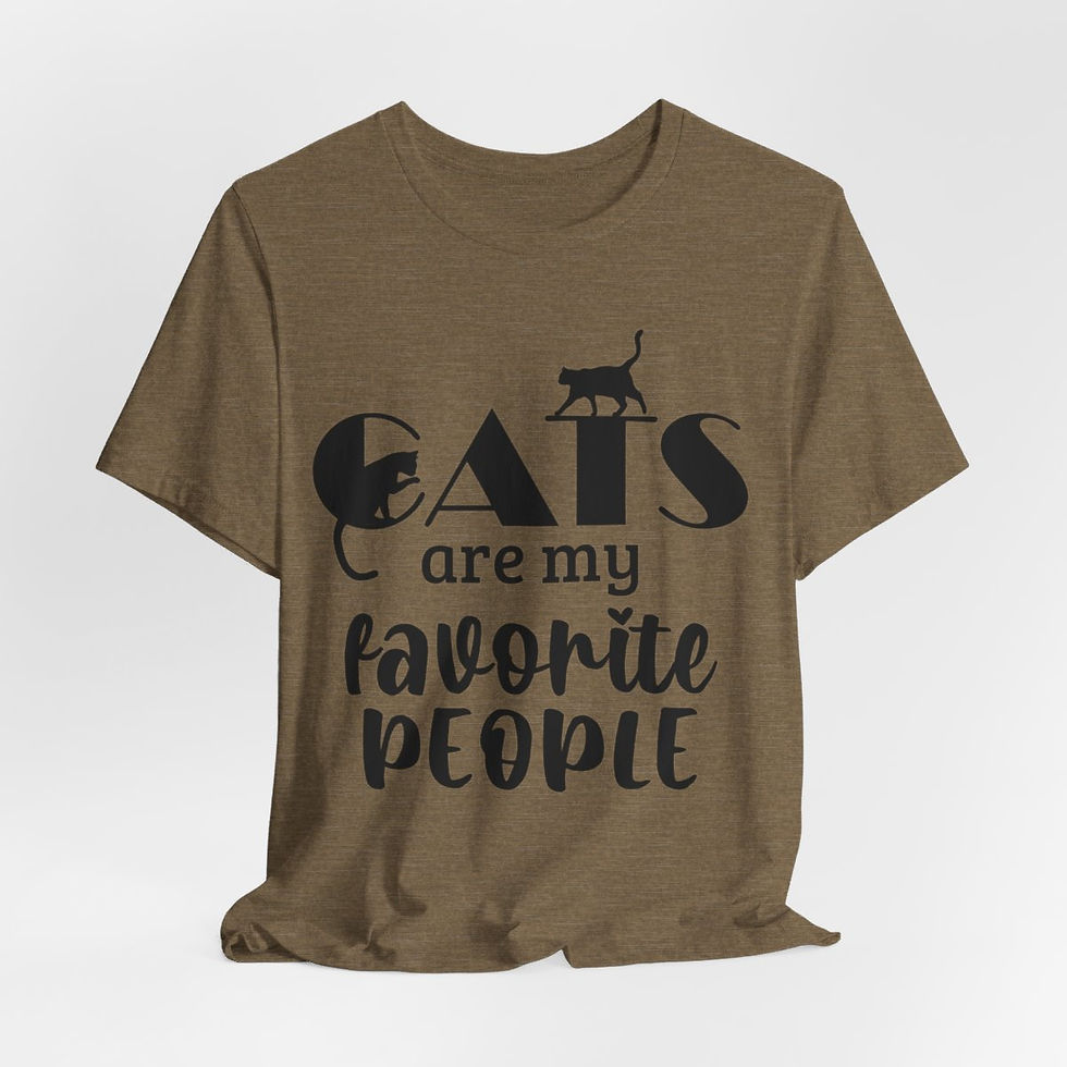 Thumbnail: Sarcastic Cat Lover T-Shirt Cats are my Favorite People Expressive Fun Gifts
