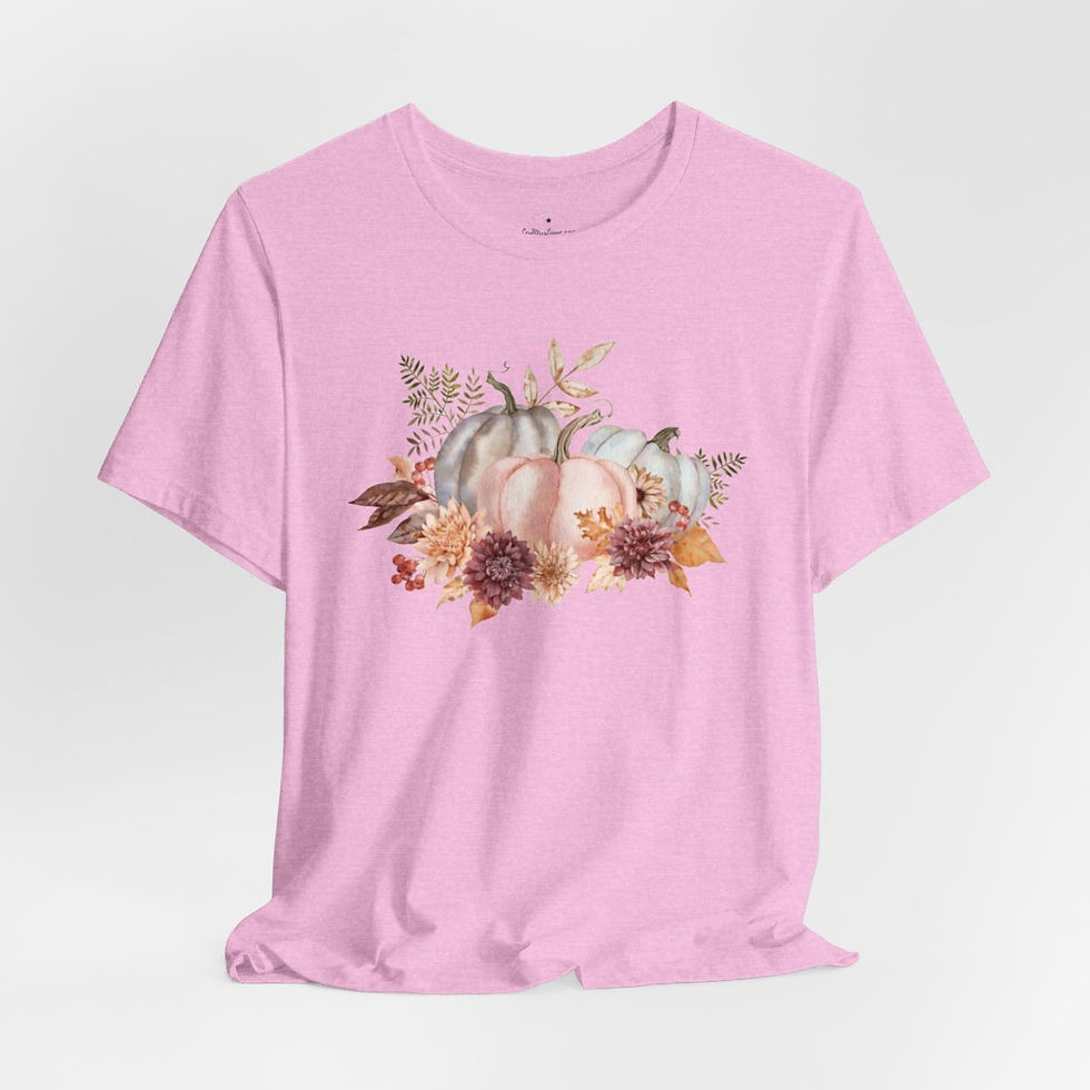 Thumbnail: Pastel Shabby Pumpkins T-Shirt Vintage style Fall Apparel Chic Artistic Gifts