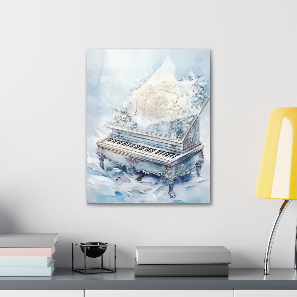 Thumbnail: French Canvas Art Music Theme Piano Artwork Musical Instruments Artistic Decor 