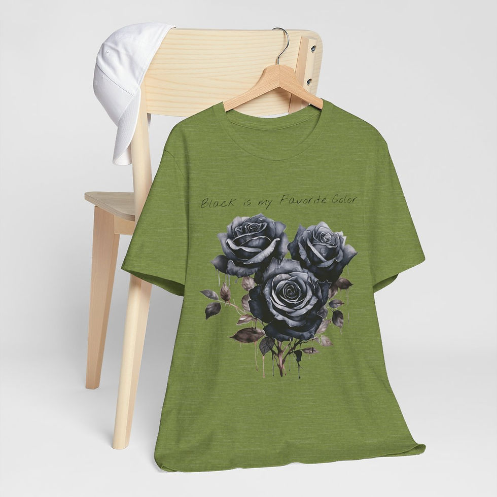 Thumbnail: Sarcastic T-Shirt Black is my Favorite Color Roses Fun Apparel Expressive Gifts