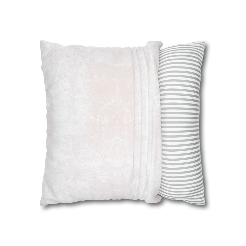 Thumbnail: Shabby Pink Snowy Victorian House Throw Pillow Cover Winter Holiday Art Decor