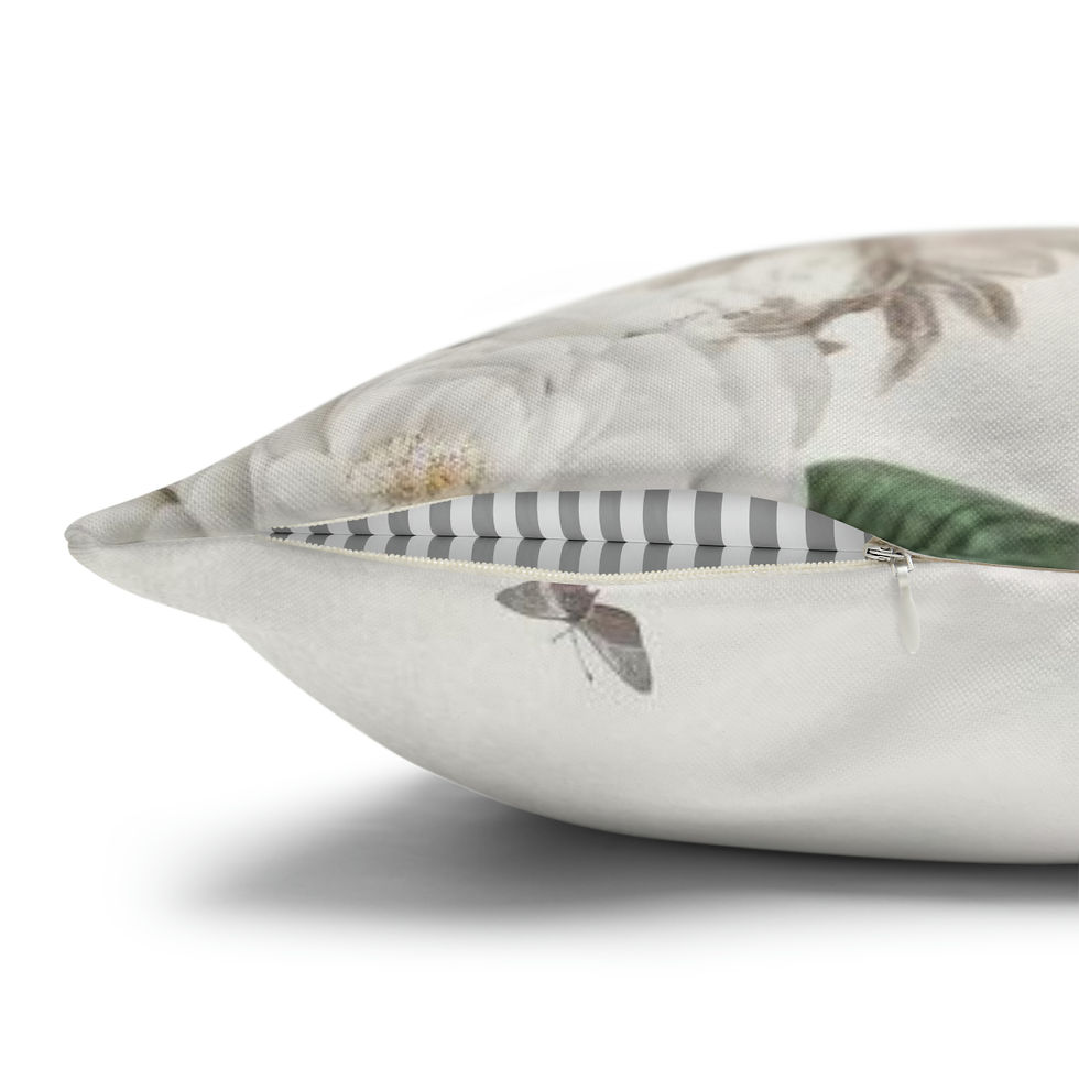 Thumbnail: Shabby French Country Home Decor Throw Pillow cover Vintage Floral Bird