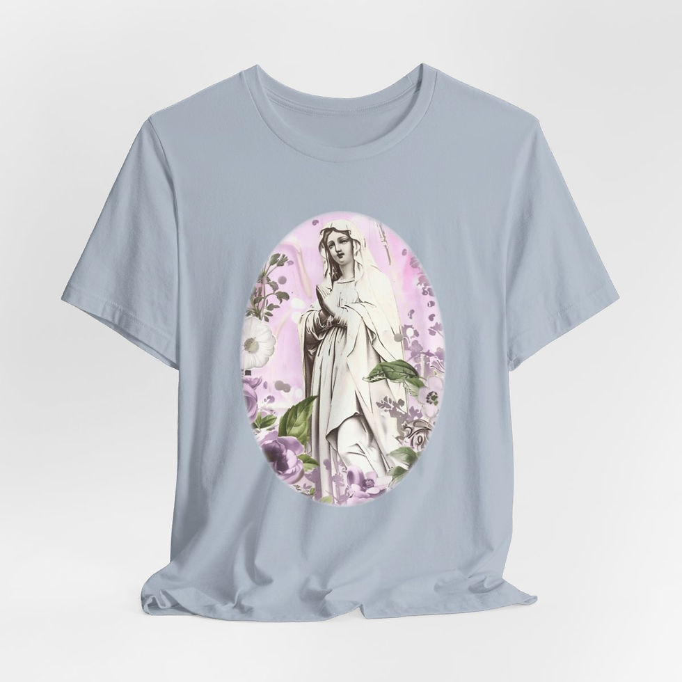 Thumbnail: Vintage Virgin Mary T-Shirt Shabby Apparel Religious Art Tee Catholic Gifts