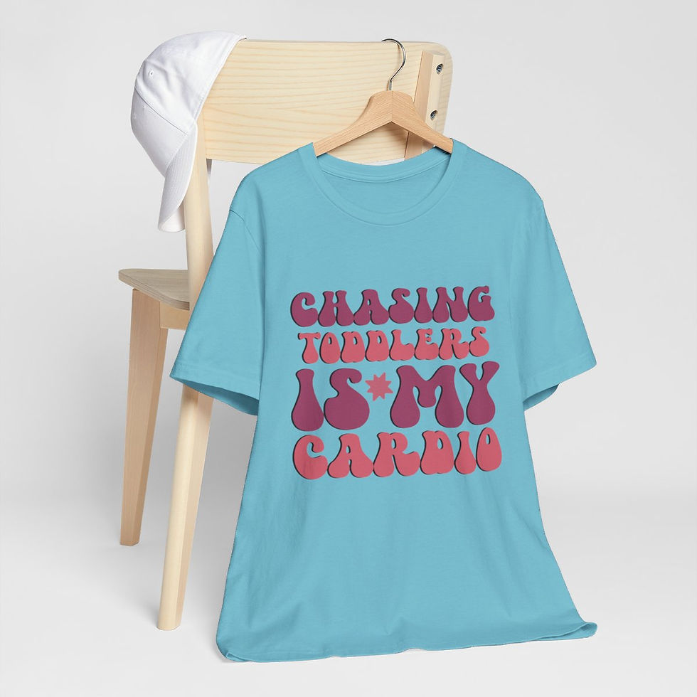 Thumbnail: Sarcastic Retro Mom T-Shirt Chasing Toddlers is my Cardio Expressive Fun Gifts