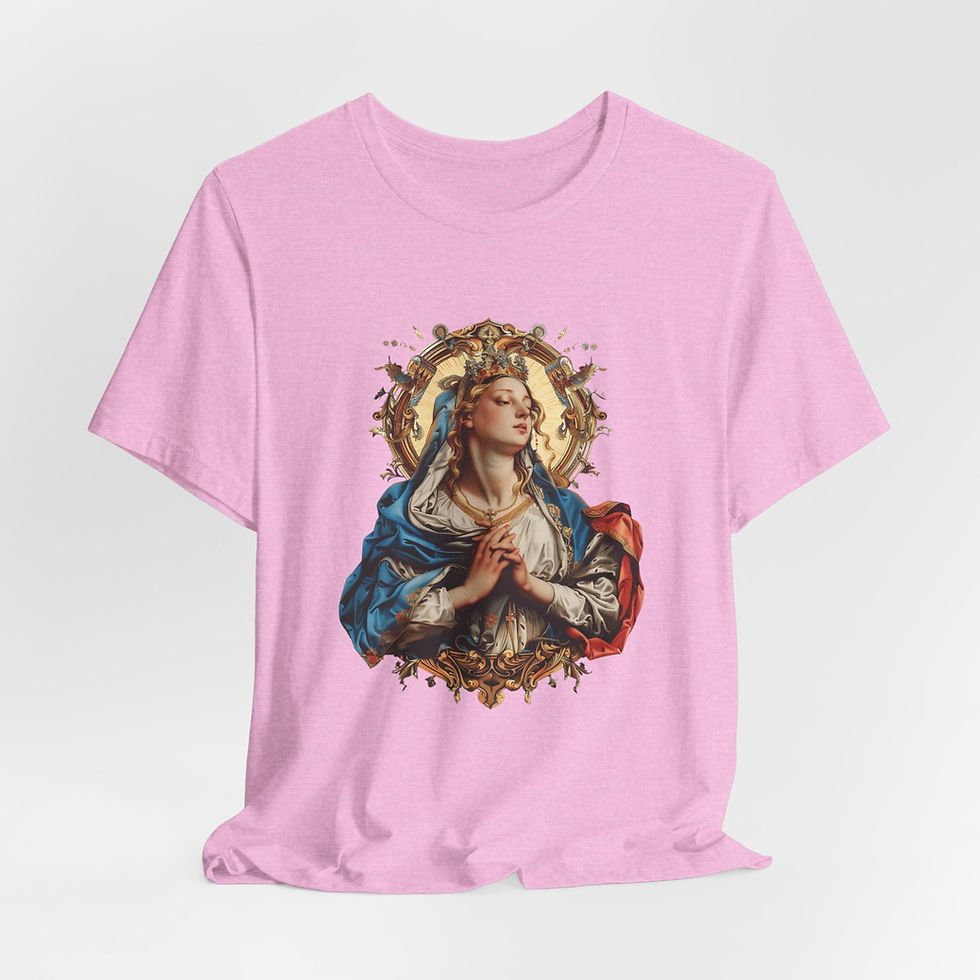 Thumbnail: Artistic T-Shirt Virgin Mary Religious Tee Catholic Faith Gift Mother Mary 