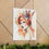 Thumbnail: Art Deco Watercolor Boho Flapper Artwork Canvas Gallery Wrap French Wall Decor 