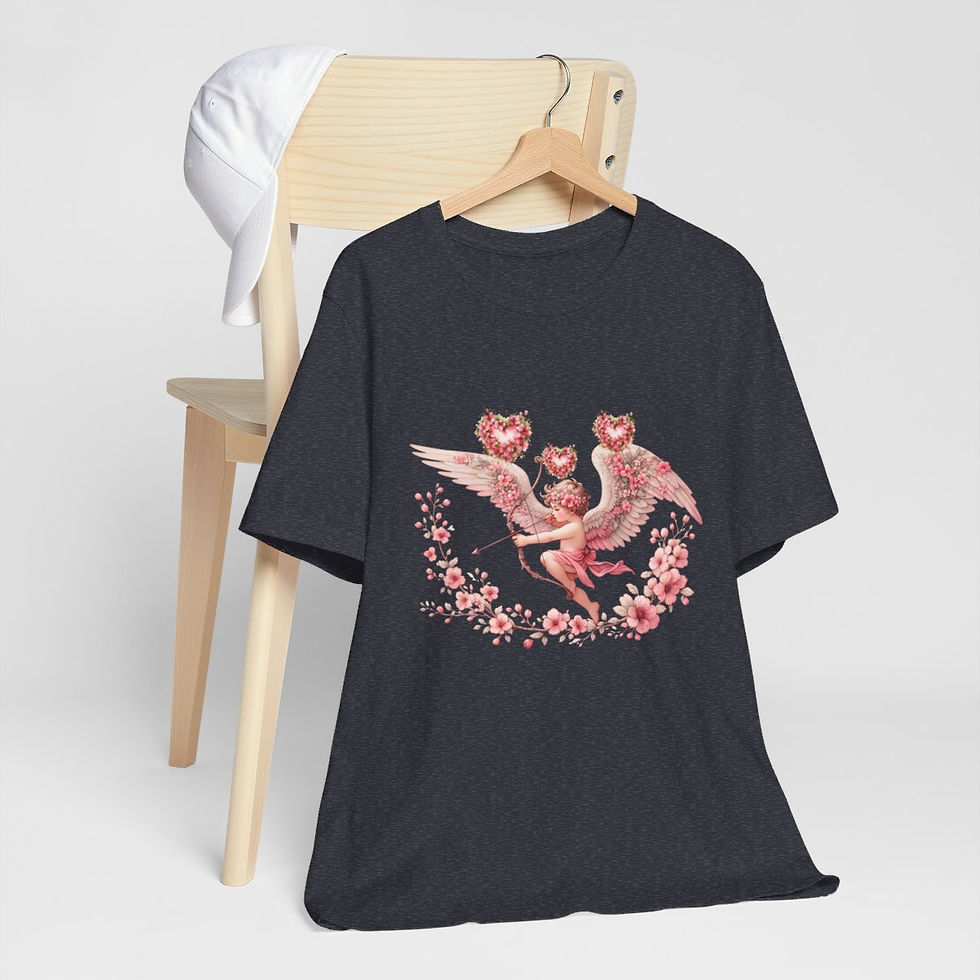 Thumbnail: Shabby Cherub T-Shirt Vintage Cupid Angel Tee Wearable Art Thoughtful Gifts