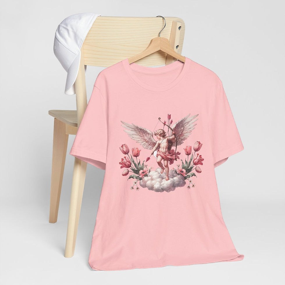 Thumbnail: Shabby Cherub T-Shirt Vintage Cupid Angel Tee Wearable Art Thoughtful Gifts