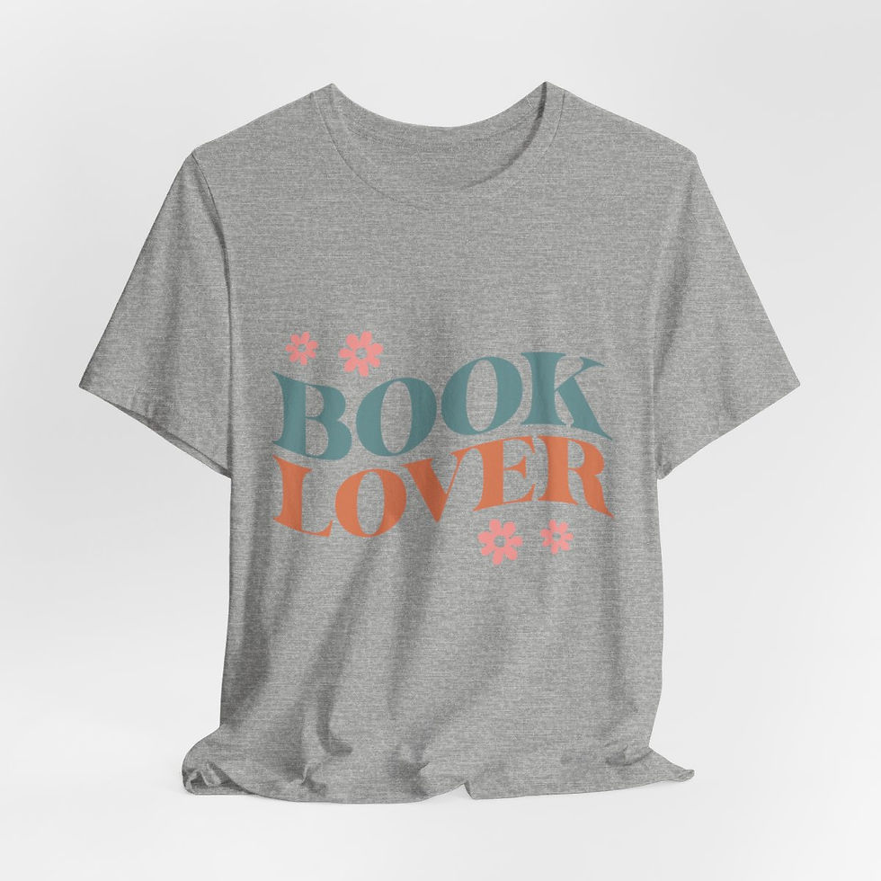 Thumbnail: Reading Theme T-Shirt Book Lover w/ Daisies Expressive Apparel Thoughtful Gifts