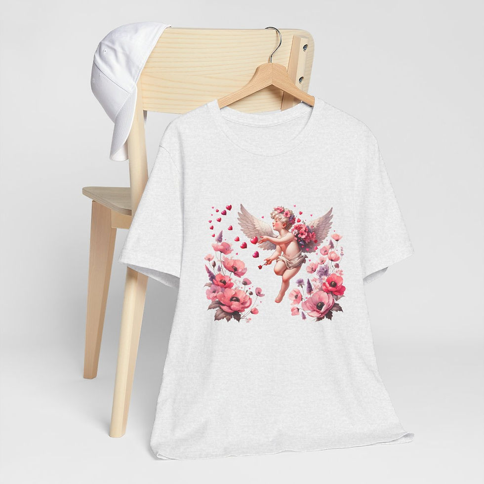 Thumbnail: Shabby Cherub T-Shirt Vintage Cupid Angel Tee Wearable Art Thoughtful Gifts
