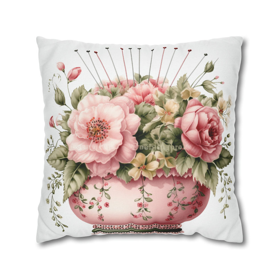 Thumbnail: White Artistic Throw Pillow cover Shabby French Victorian Roses Nostalgic decor