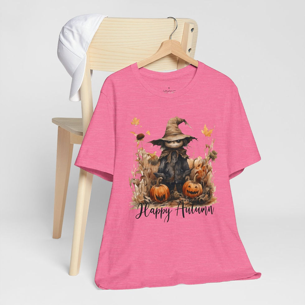 Thumbnail: Happy Autumn T-Shirt Halloween Pumpkins Creepy Fall Apparel Trendy Artistic Gift