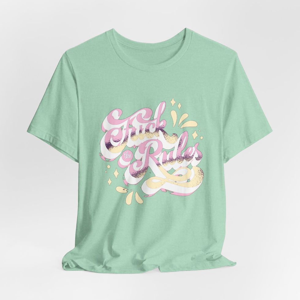 Thumbnail: Sarcastic Retro T-Shirt F*ck the Rules Adult Apparel Expressive Gifts