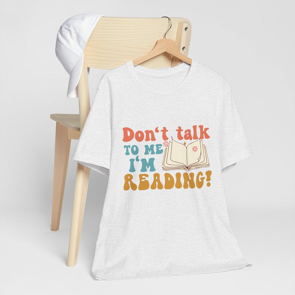 Thumbnail: Book Lover T-Shirt Don't Talk to Me I'm Reading Retro Art Tee Thoughtful Gifts