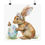 Thumbnail: Shabby Spring Art Print Rabbit Butterfly Floral Eggs Cottage Farmhouse Decor