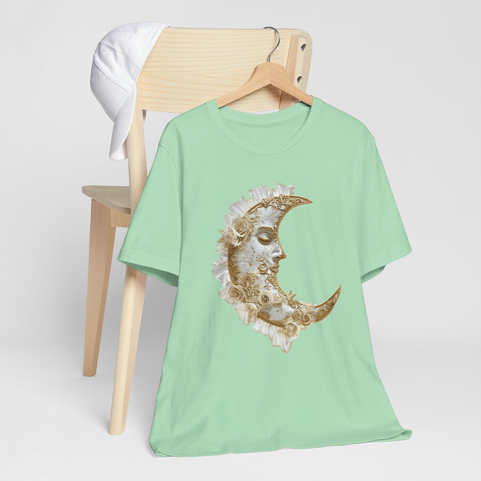 Thumbnail: Crescent Moon T-Shirt Vintage Celestial Victorian Boho Witchy Artistic Apparel