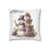 Miniatura: Shabby Victorian Snowman Merry Christmas Throw Pillow cover Purple Holiday Decor