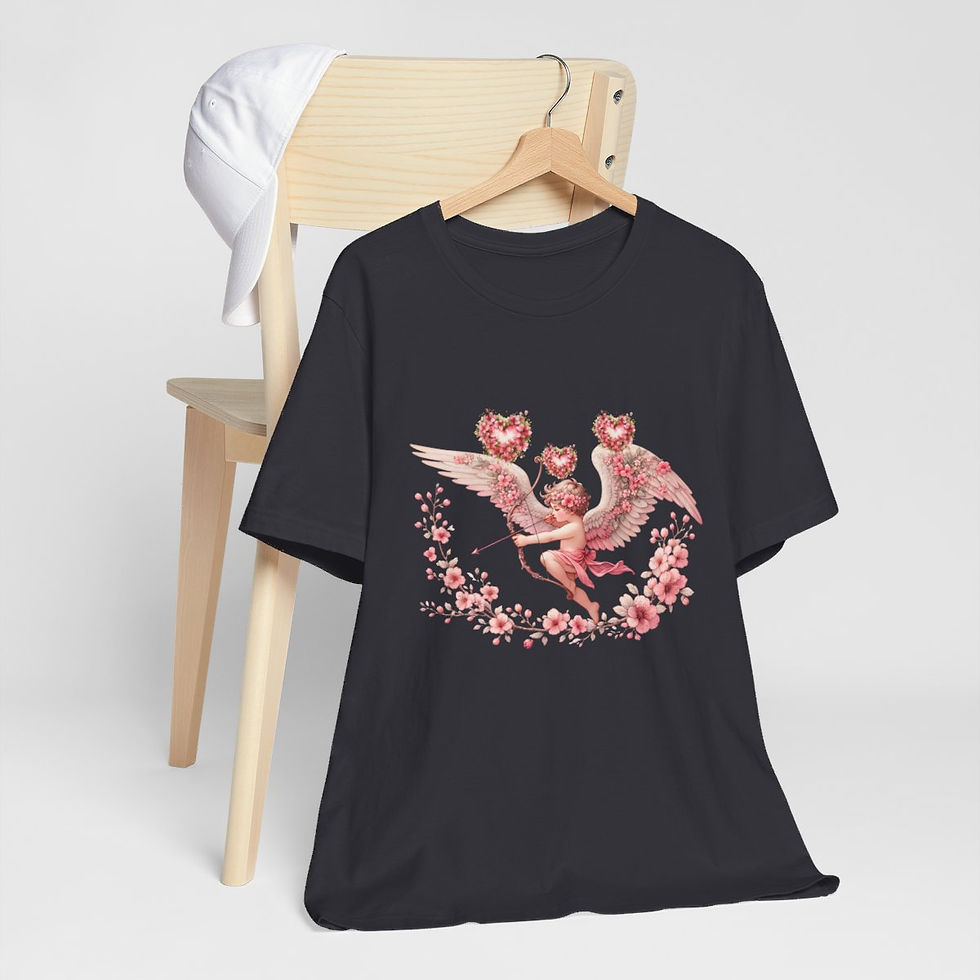 Thumbnail: Shabby Cherub T-Shirt Vintage Cupid Angel Tee Wearable Art Thoughtful Gifts