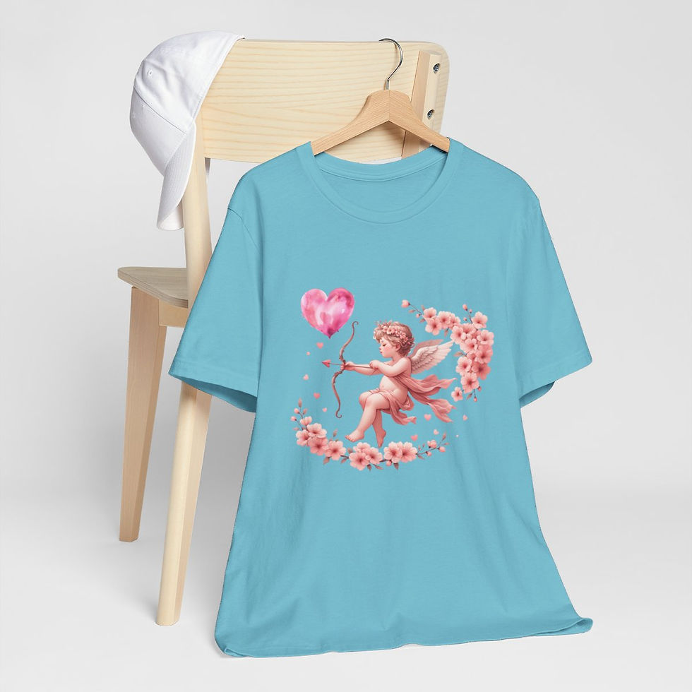 Thumbnail: Shabby Cherub T-Shirt Vintage Cupid Angel Tee Wearable Art Thoughtful Gifts