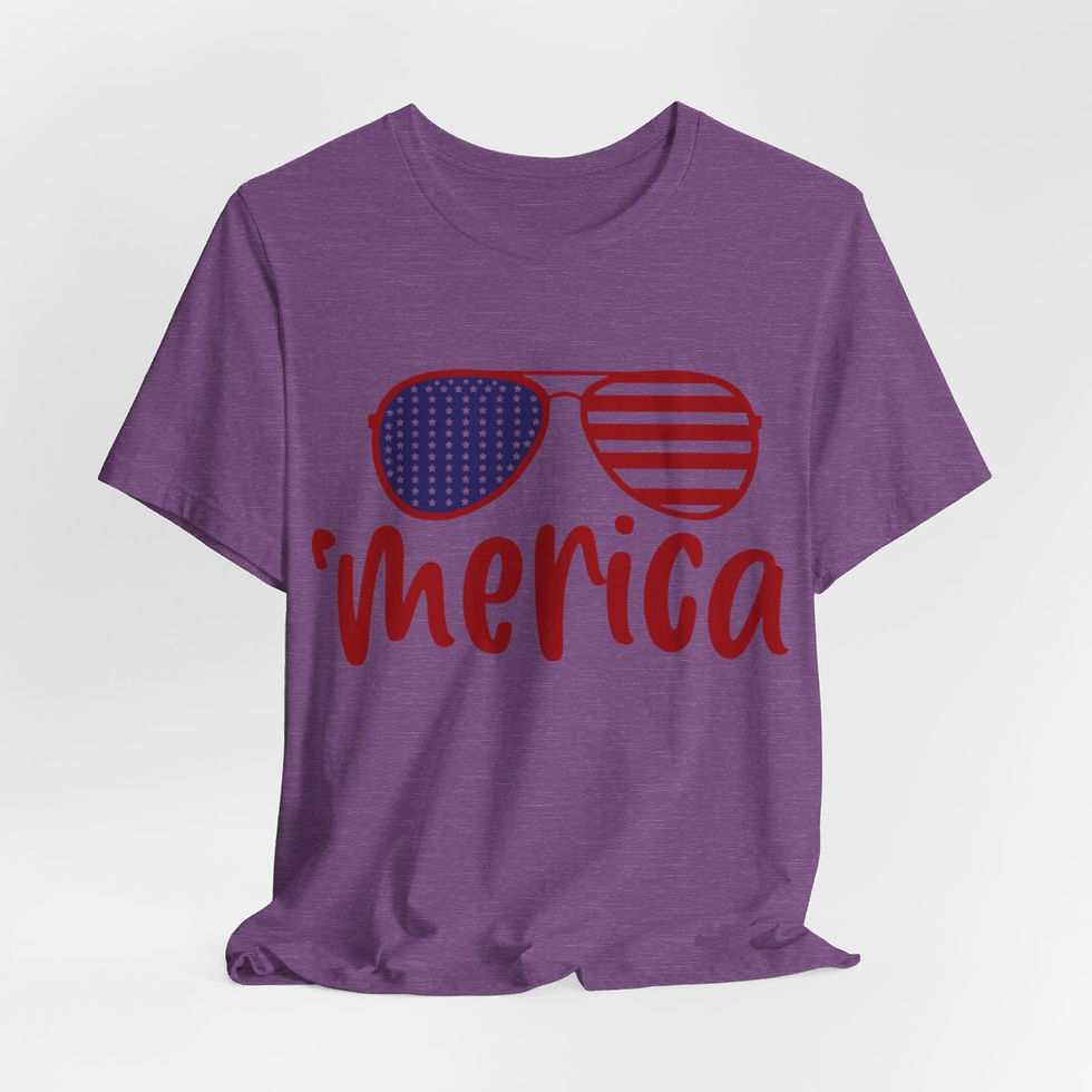 Thumbnail: Patriotic T-Shirts Sunglasses 'merica Tee Summer Gifts