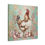 Miniatura: Shabby Farmhouse Spring Canvas Art Pink and Green Rooster & Eggs Cottage Decor
