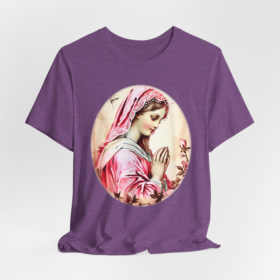 Thumbnail: Vintage Virgin Mary T-Shirt Shabby Apparel Religious Art Tee Catholic Gifts