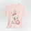 Miniatura: Christmas Kitten T-Shirt Shabby Pink and White Cat Artistic Gift Cat Lover Tee