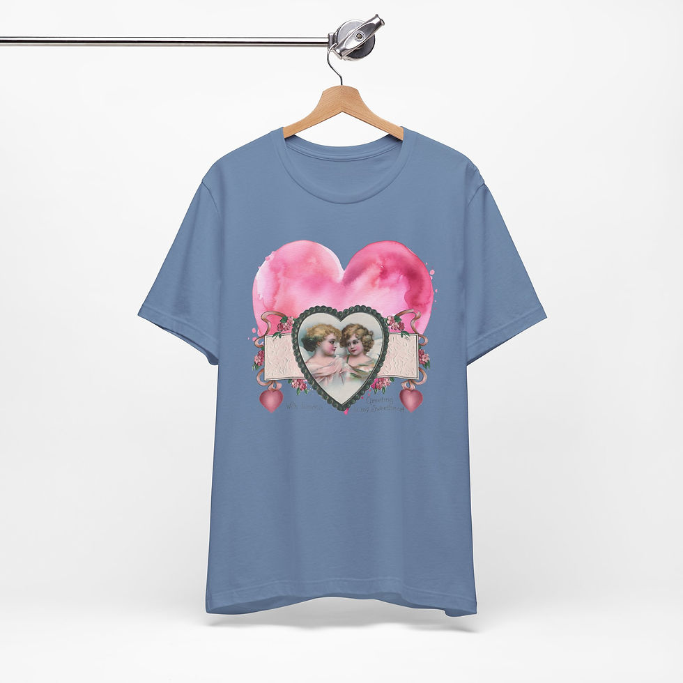 Thumbnail: Vintage Cherubs Art T-Shirt Artistic Gift Shabby Cupid Love Valentine's Day Tee