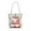 Thumbnail: Artistic Shabby Tote Bag Pink Mint Pumpkins Trendy Fall Expressive Gift