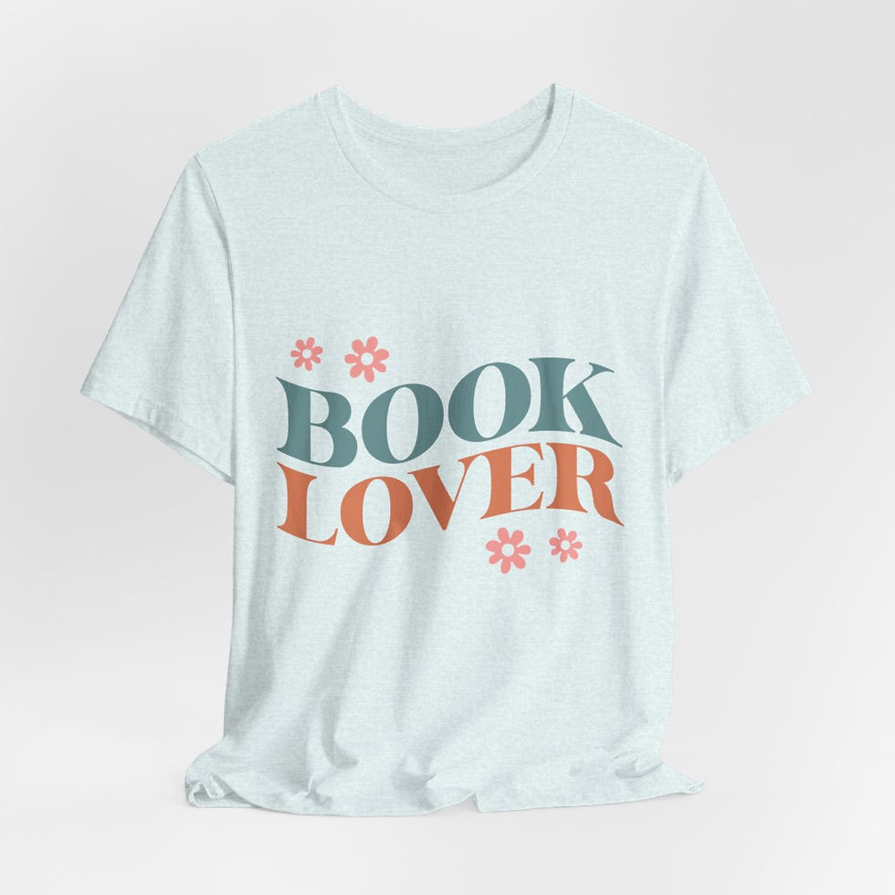 Thumbnail: Reading Theme T-Shirt Book Lover w/ Daisies Expressive Apparel Thoughtful Gifts