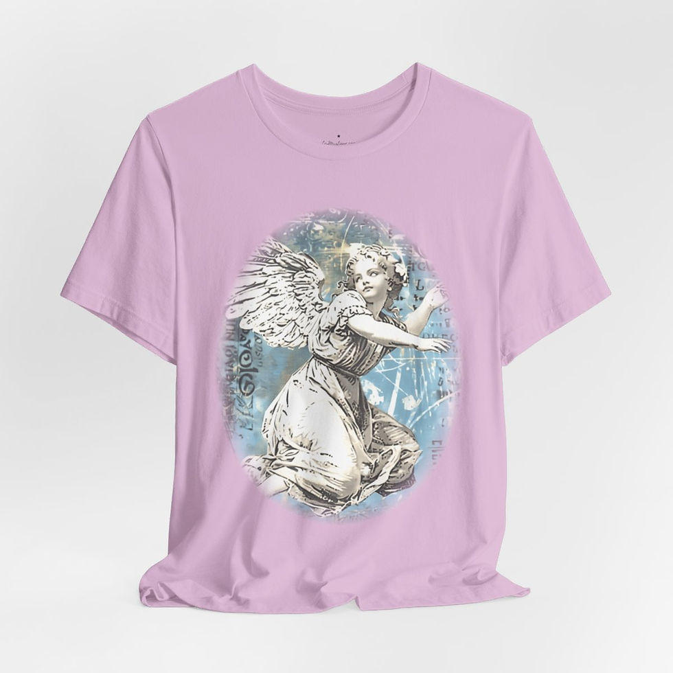 Thumbnail: Pastel French Shabby T-Shirt Vintage Cherub Angel Apparel Chic Artistic Gifts