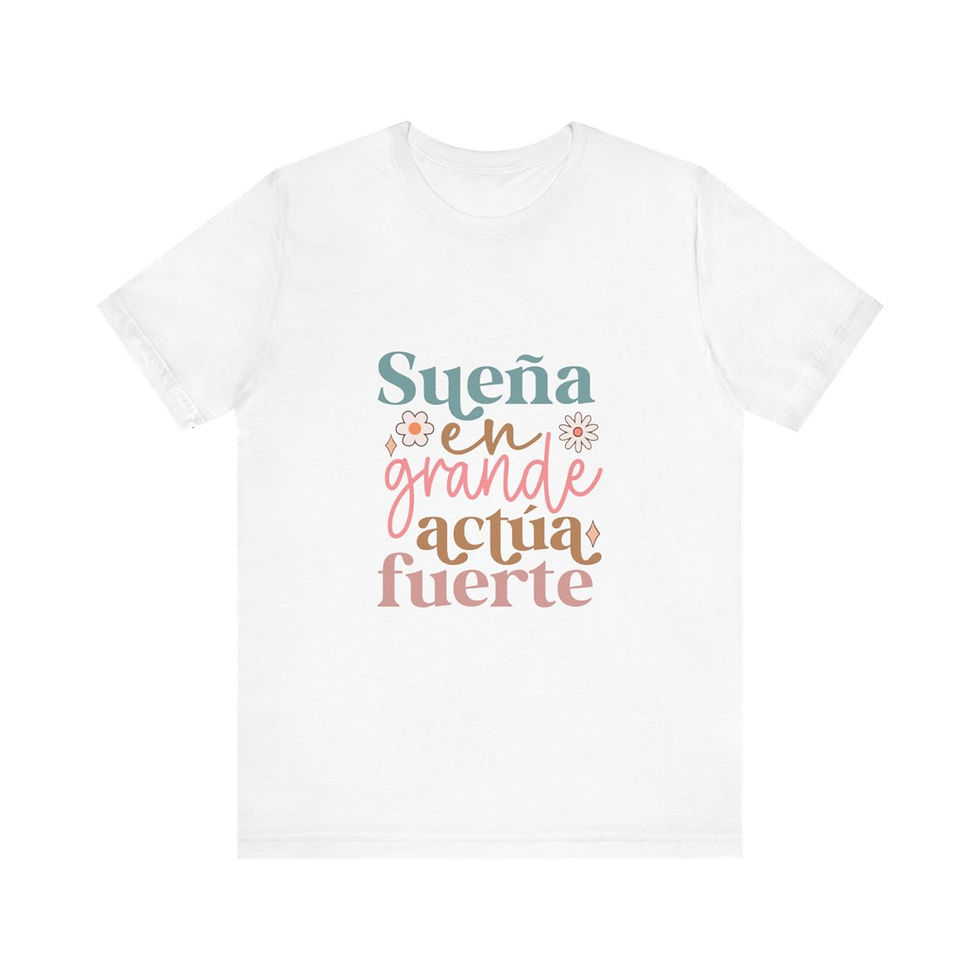 Thumbnail: Motivational Latina T-Shirt Spanish Graphic Art Tee Trendy Apparel Artistic Gift