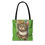 Thumbnail: Boho Cat Tote Bag Shabby Kitten Adorned in Flowers Cat Lover Expressive Gift